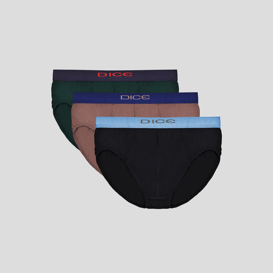 Dice - Plain Brief Pack Of 3