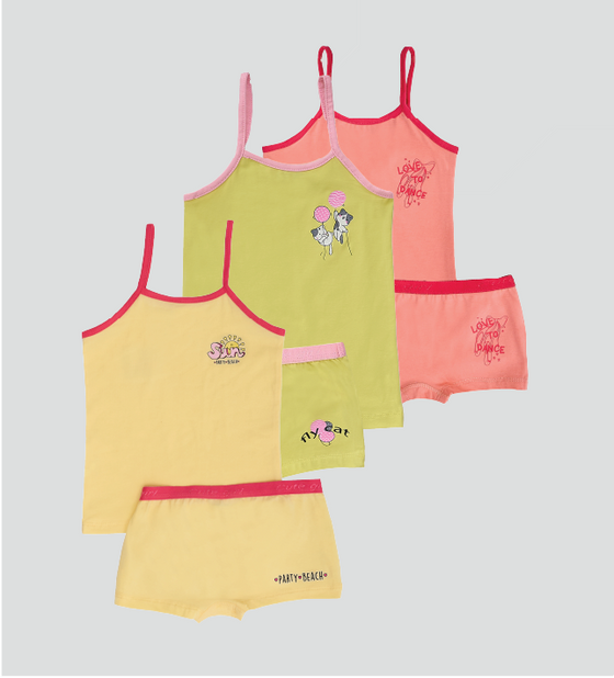 Dice - Printed Girls Set  (Top-Bottom) Pack Of 3
