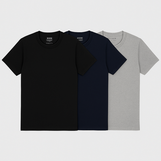 دايس - تيشيرت رجالي Crew Neck - عبوة 3 قطع