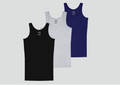 دايس - حمالة رجالي Tank Top - عبوة 3 قطع - Black-Grey-Navy