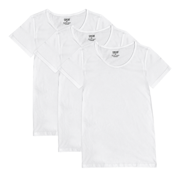 Dice DM116 cotton short-sleeve undershirts – 3 pack