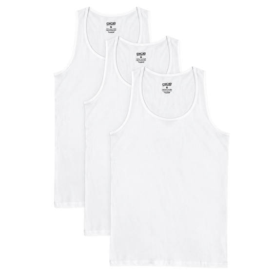 Dice - Tank Top 100% Cotton – Pack of 3